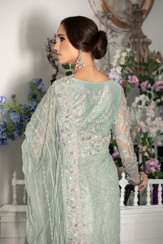 Maria B Tissue Silk Saree - Design 09