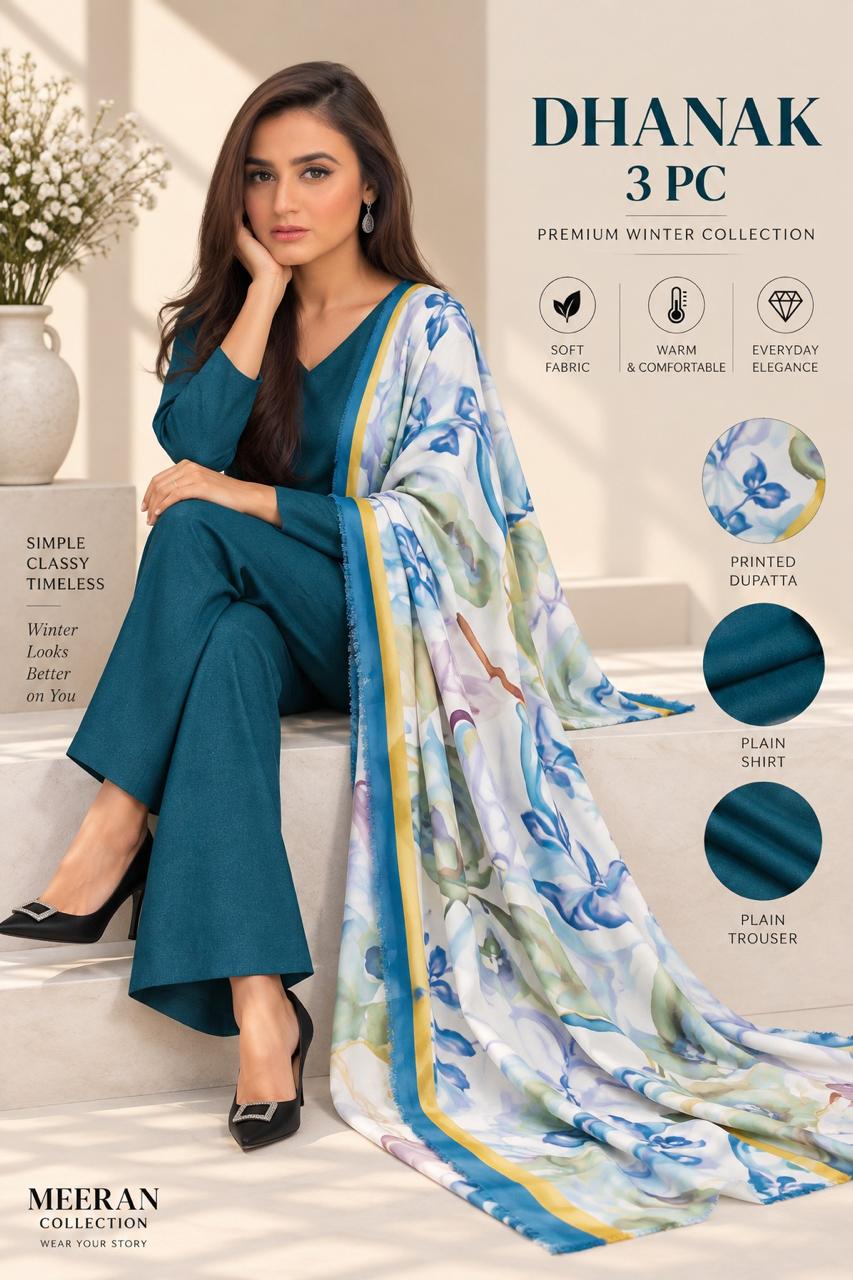 DHANAK MARINA 3PC COLLECTION - TEAL