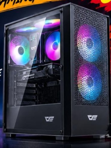 DARKFLASH A290 GAMING CASE - BLACK (3 FANS)