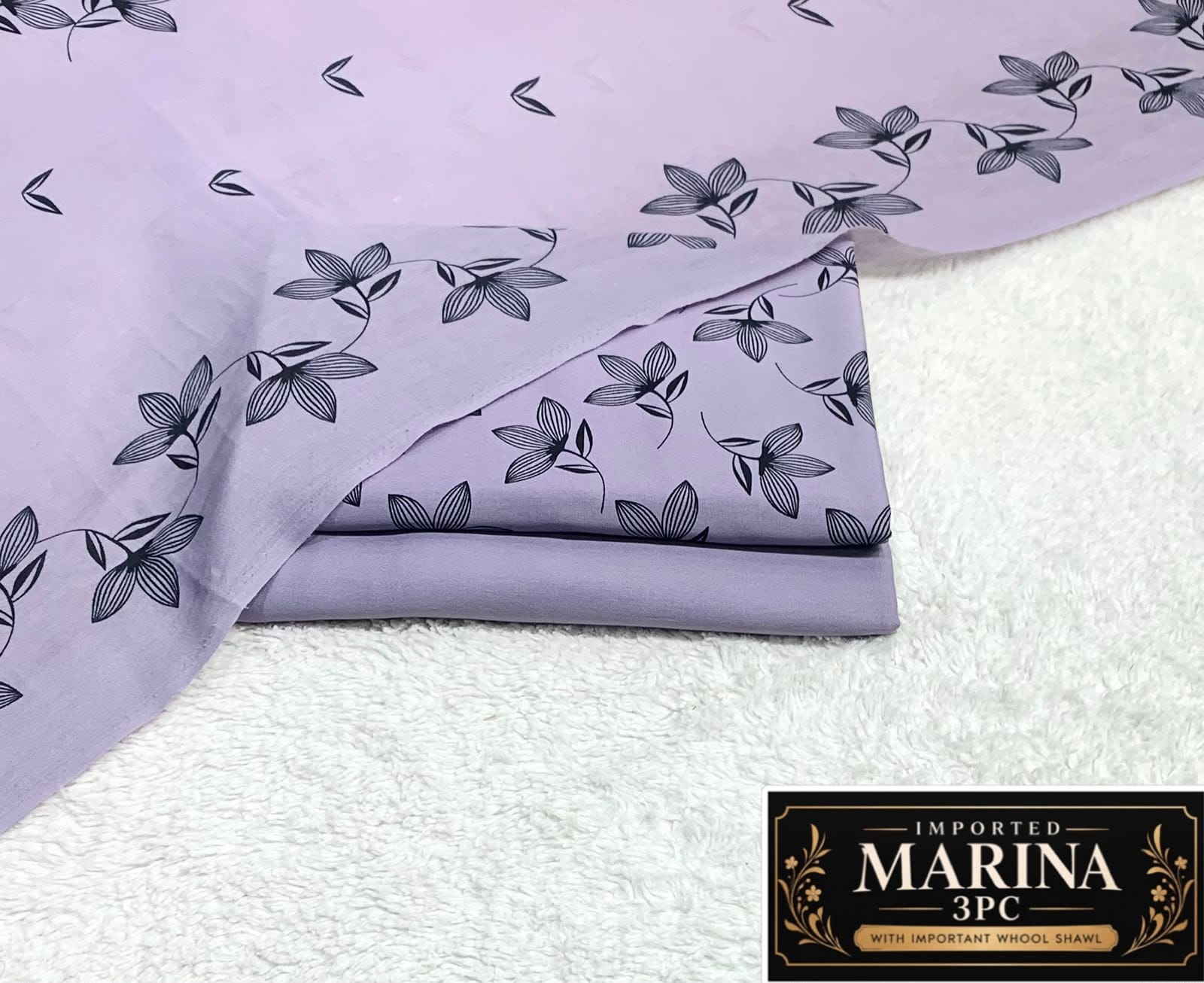 IMPORTED MARINA 3PC COLLECTION BY IT - LAVENDER BLACK