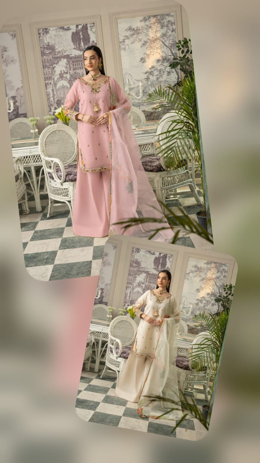 Laam Organza Embroidered Suit - DESIGN 01