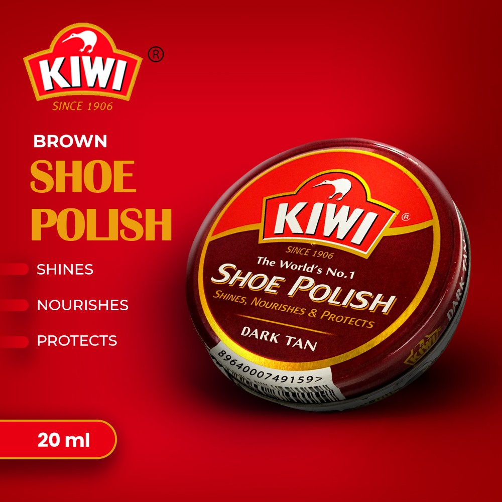 KIWI POLISH BROWN 20ML SMALL 180RETAIL