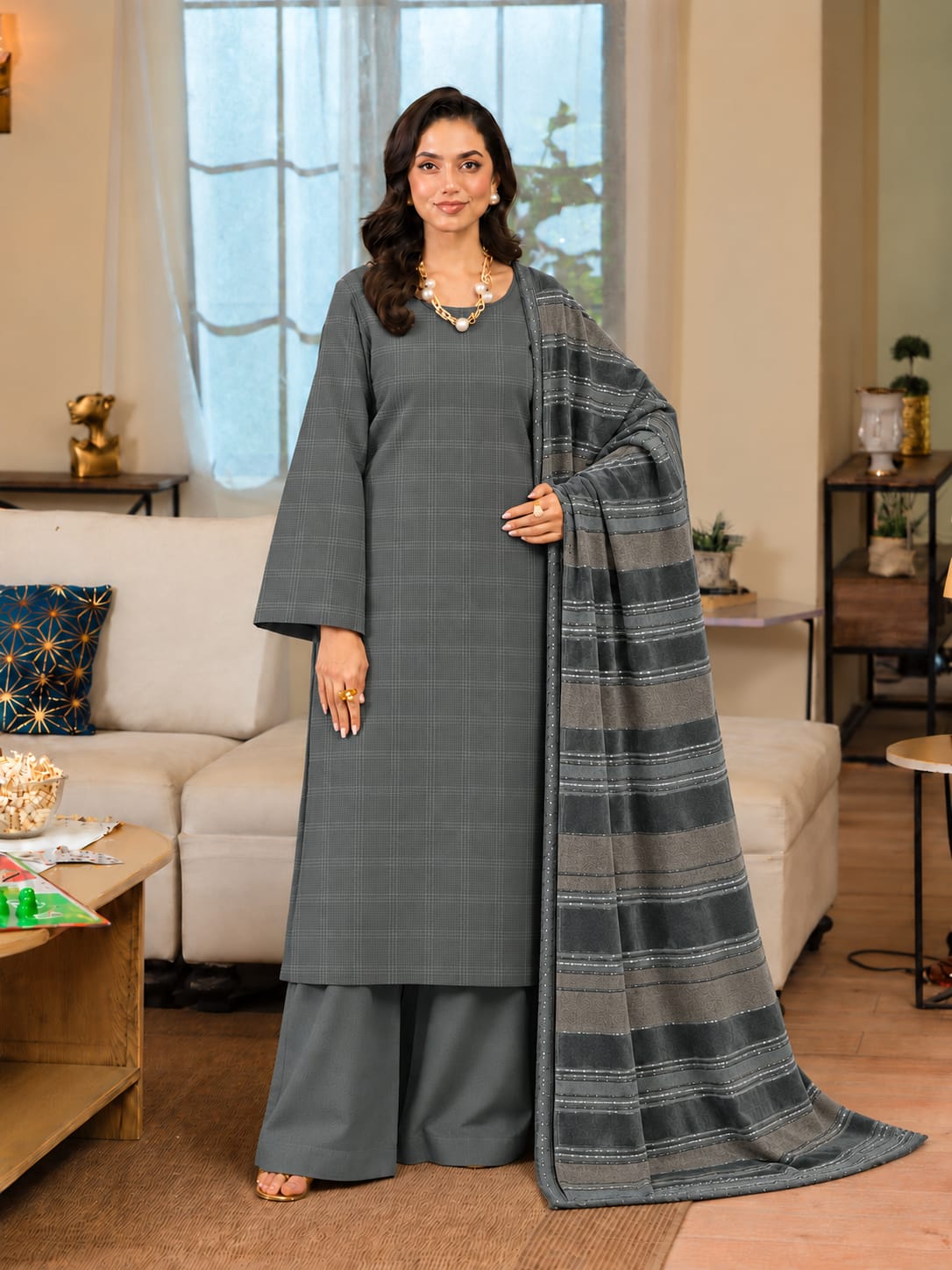 Bareeze Dhanak Marina 3PC Suit - DESIGN 03