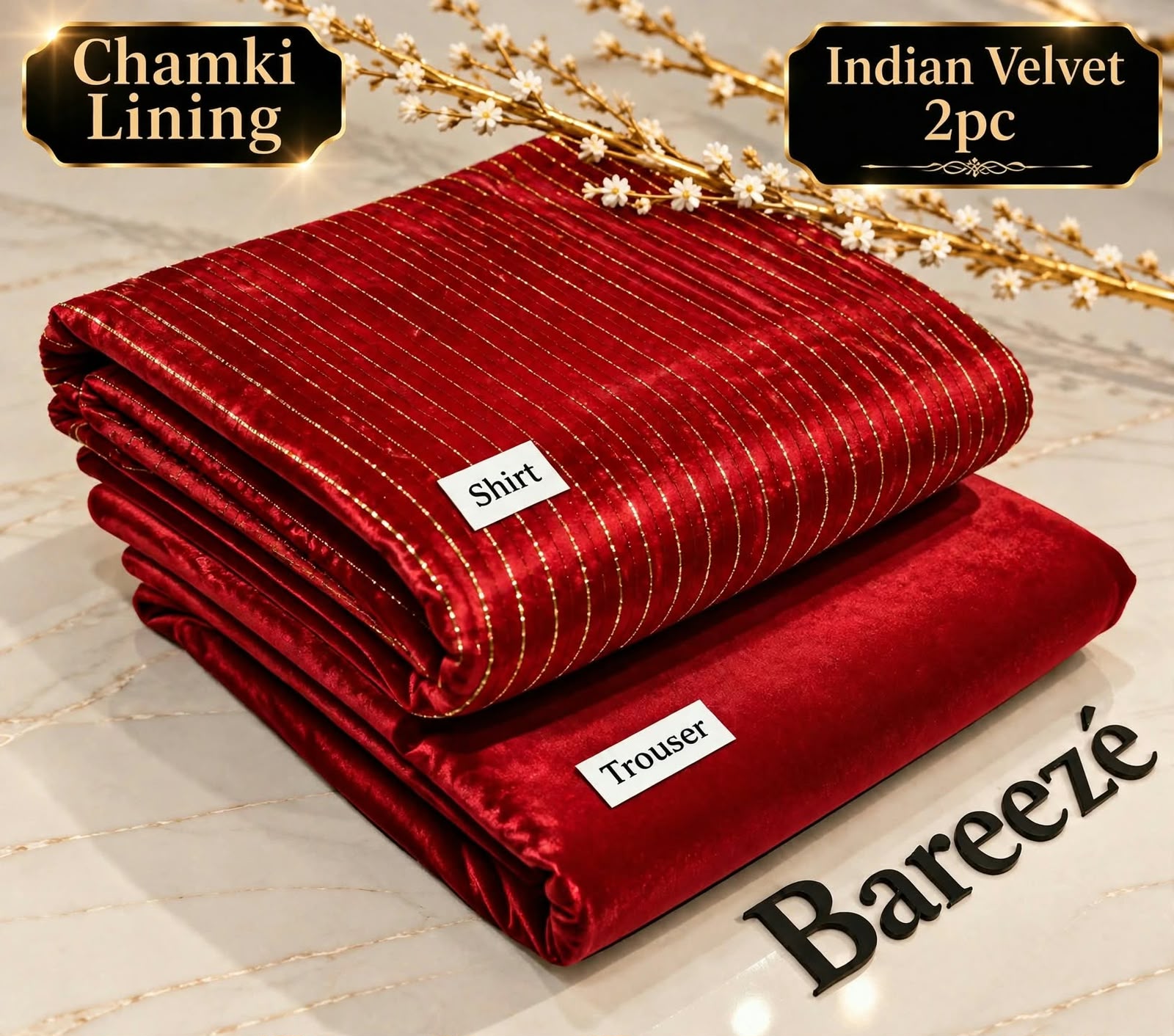 Indian Velvet 2pc with Chamki Lining Vol 26-27 - DESIGN 14