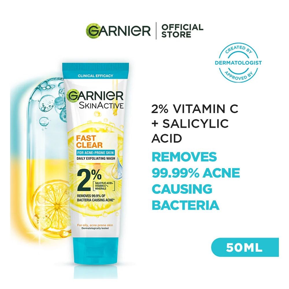 Garnier Skin Active Fast Clear Facewash 50Ml