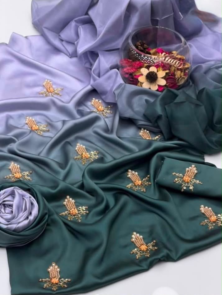 Shamoze Silk Tie Dye Handwork 3PC Suit - DESIGN 13