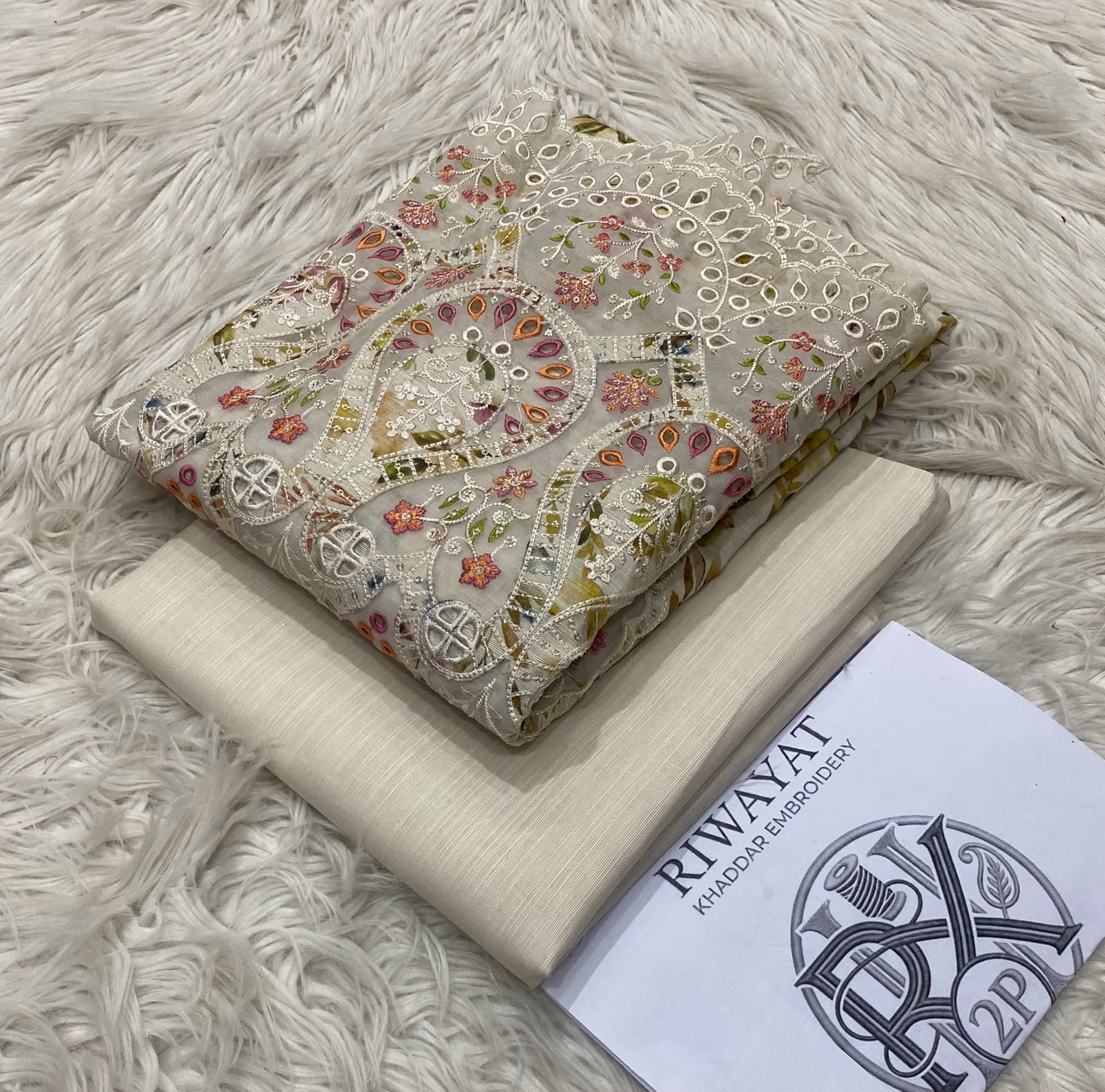 RIWAYAT KHADDAR 2PC 2027 ORIGINAL - CREAM