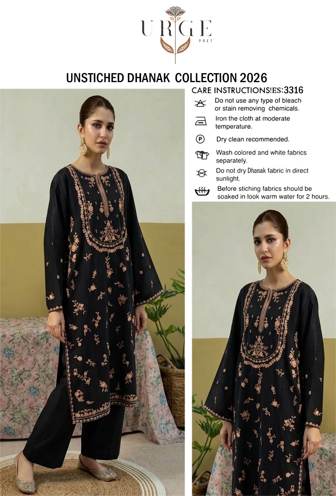 Dhanak Embroidered 2pc - DESIGN 49