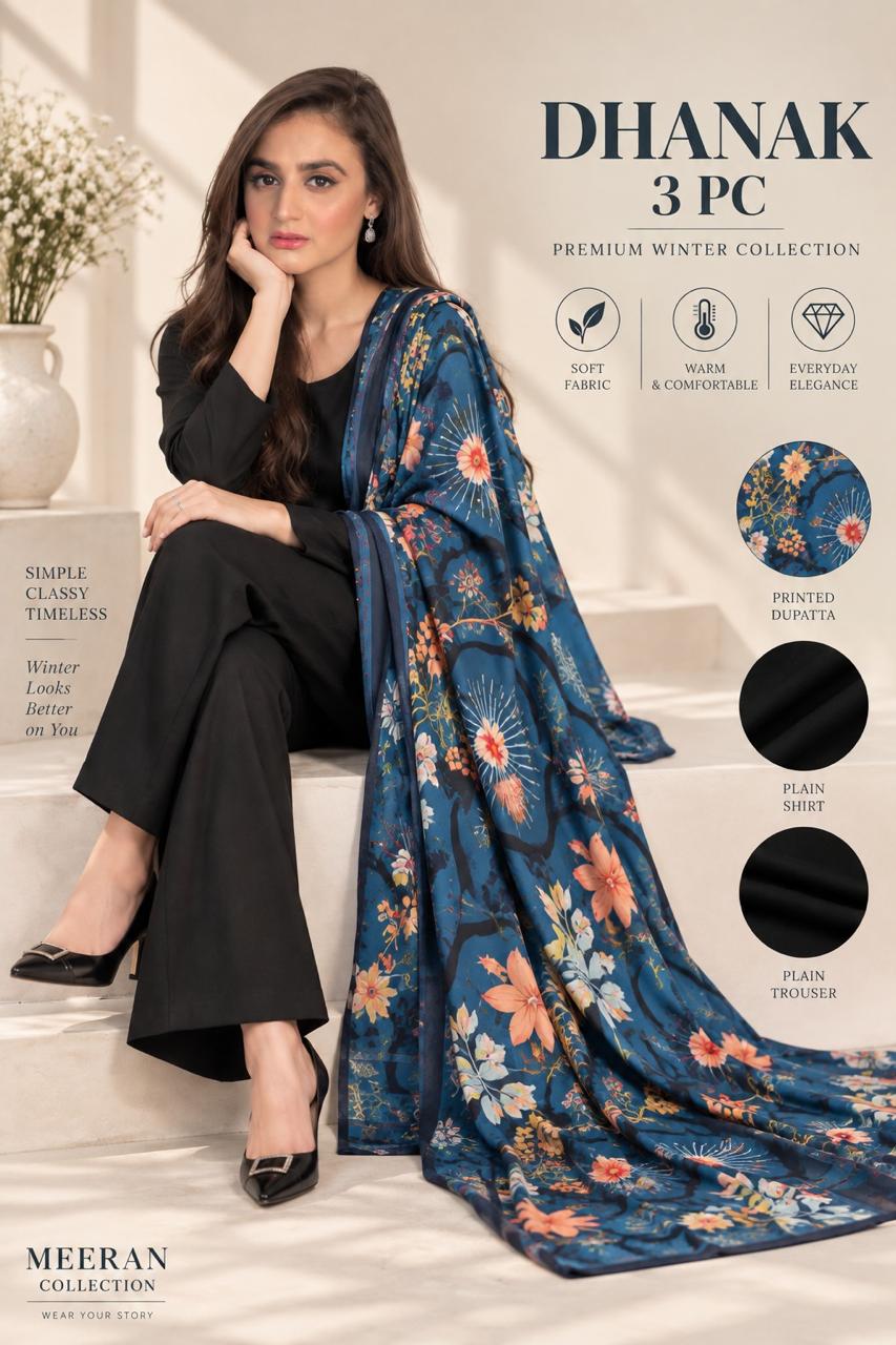 DHANAK MARINA 3PC COLLECTION - BLACK NAVY
