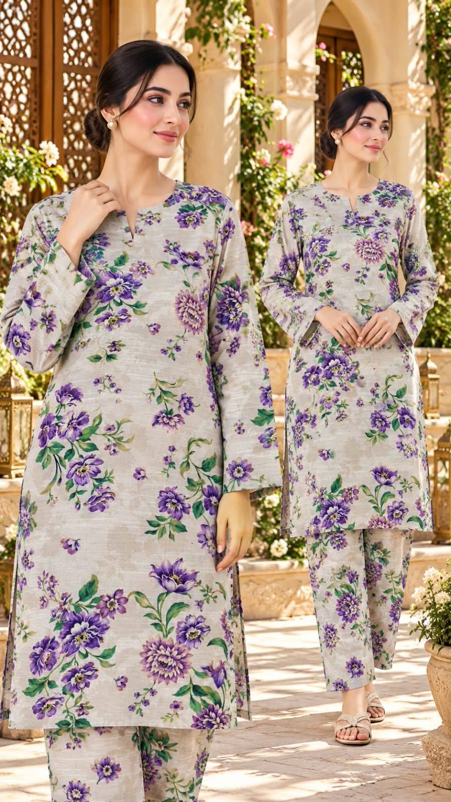Printed Khaddar 2pc - DESIGN 13