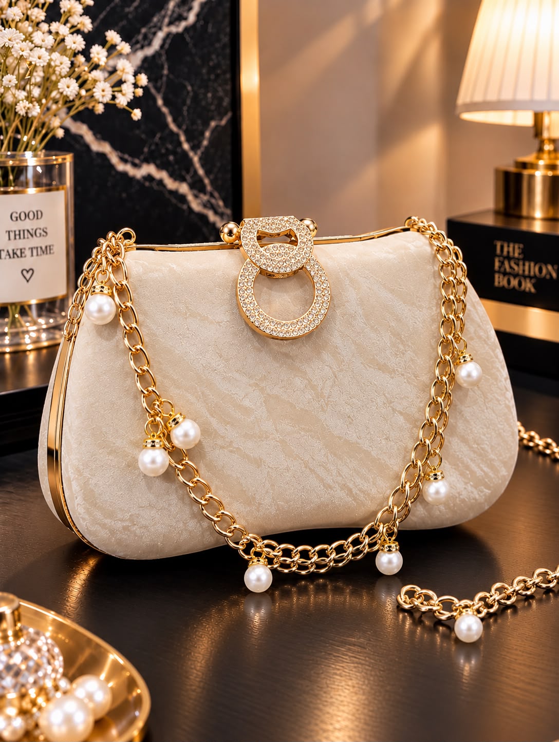 Metal Top Lock Hand Clutch for Girls - DESIGN 03