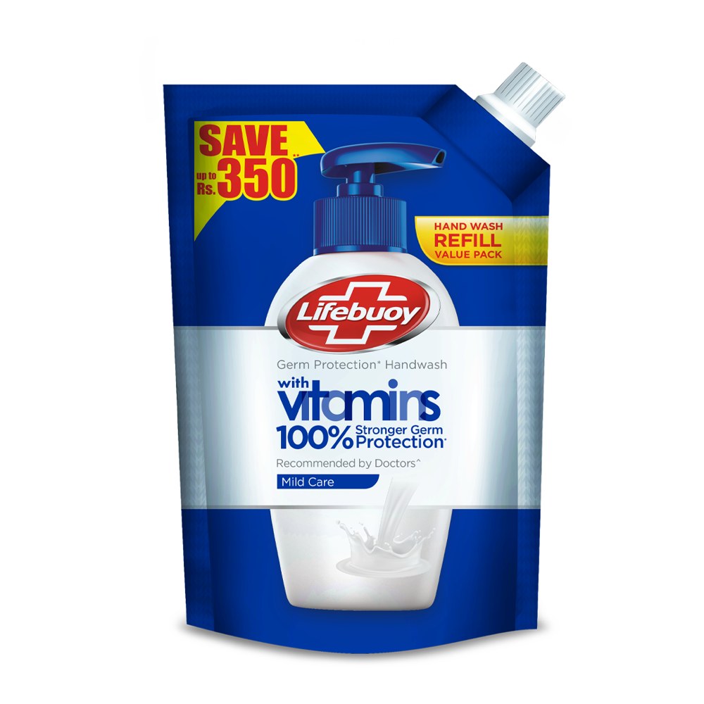 Lifebuoy Handwash Germ Protection Blue Mild Care Pouch 900Ml