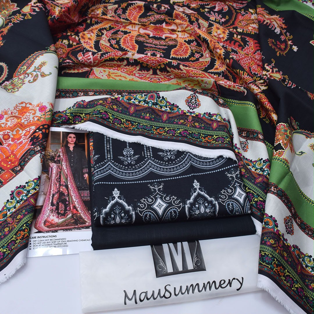 Mausummery Khaddar Printed 3PC Suit - DESIGN 11
