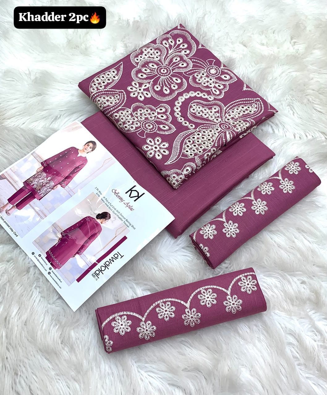 Tawakkal Khaddar Embroidered 2PC Suit - DESIGN 04