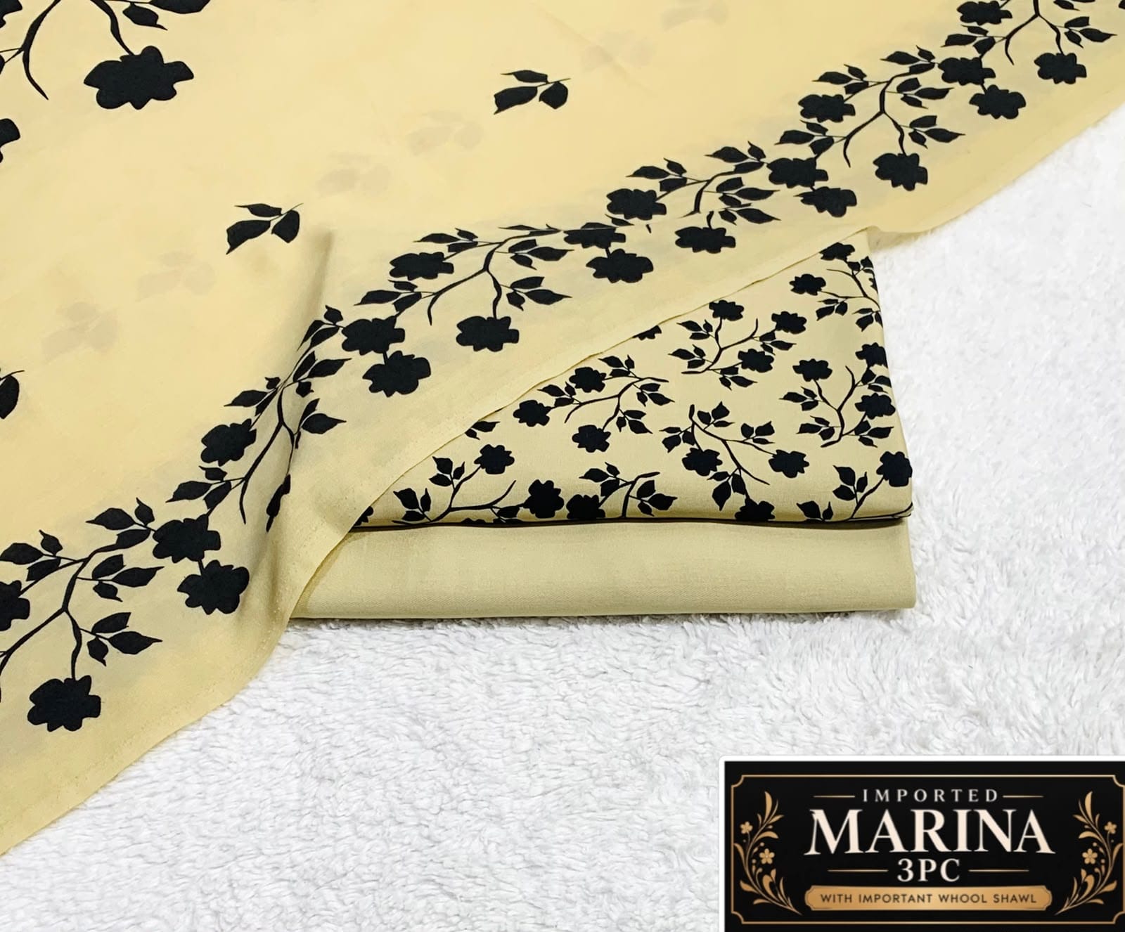 IMPORTED MARINA 3PC COLLECTION BY IT - LEMON BLACK