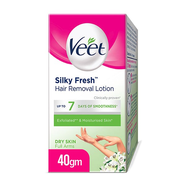 VEET HAIR REMOVAL LOTION DRY SKIN GREEN 40G SMALL PACK CTN 48PCS
