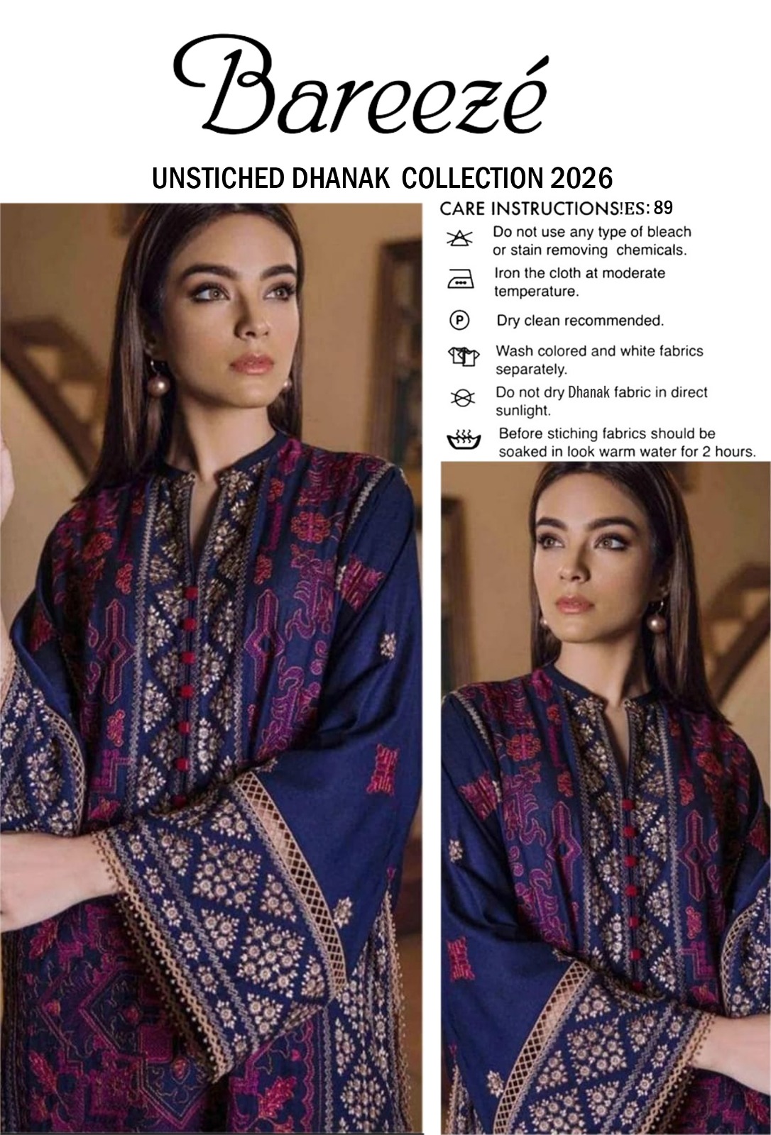 Dhanak Embroidered 2pc - DESIGN 34