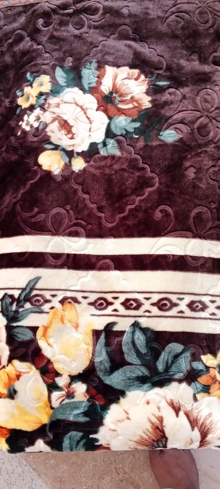 Imported Single Ply Double Bed Kambal Blanket - Design 03