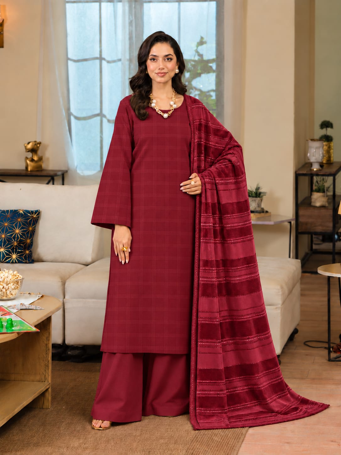 Bareeze Dhanak Marina 3PC Suit - DESIGN 04