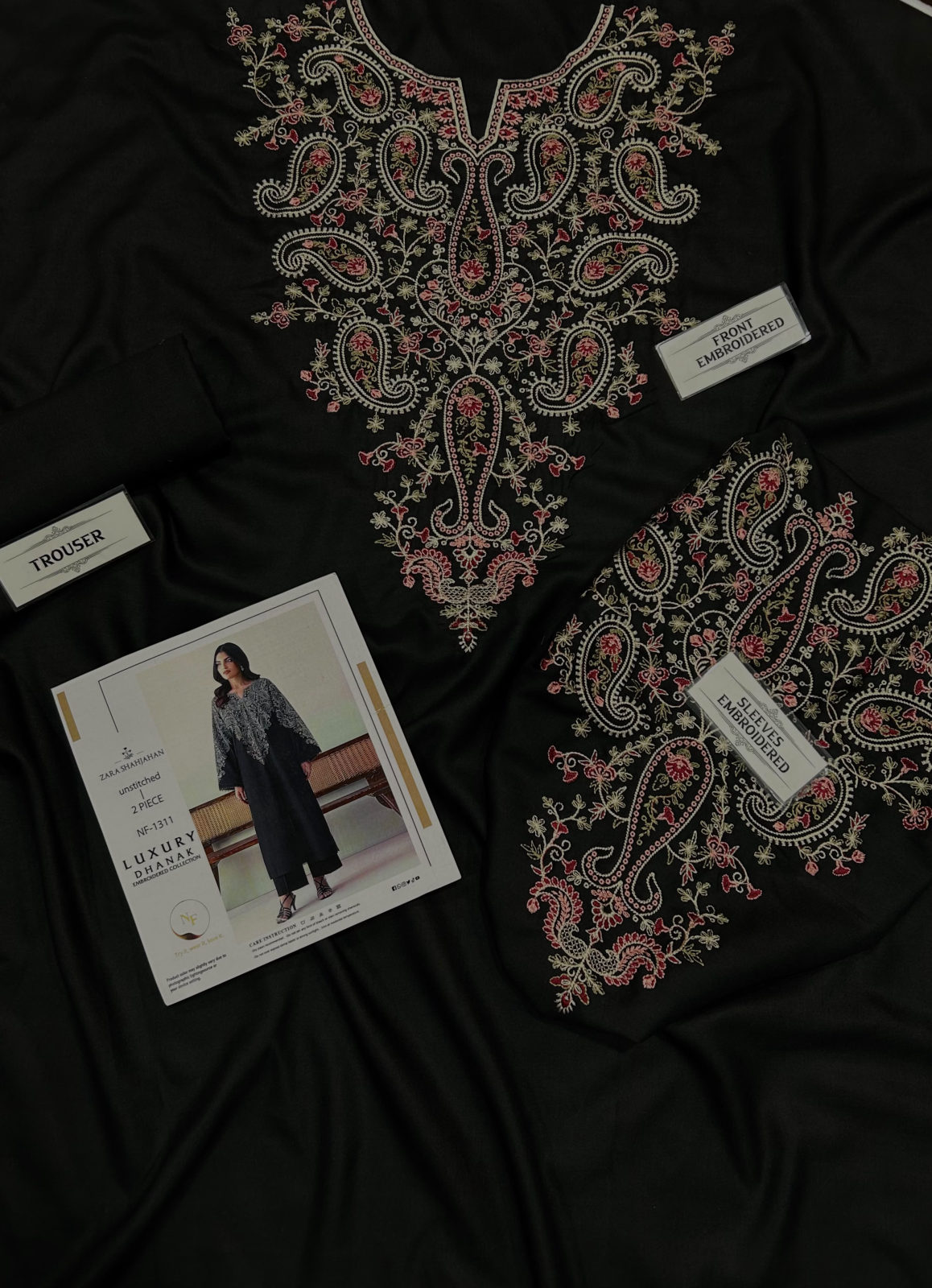 Zara Shahjahan Dhanak Embroidered 2PC Suit D#NF1311 - DESIGN 02