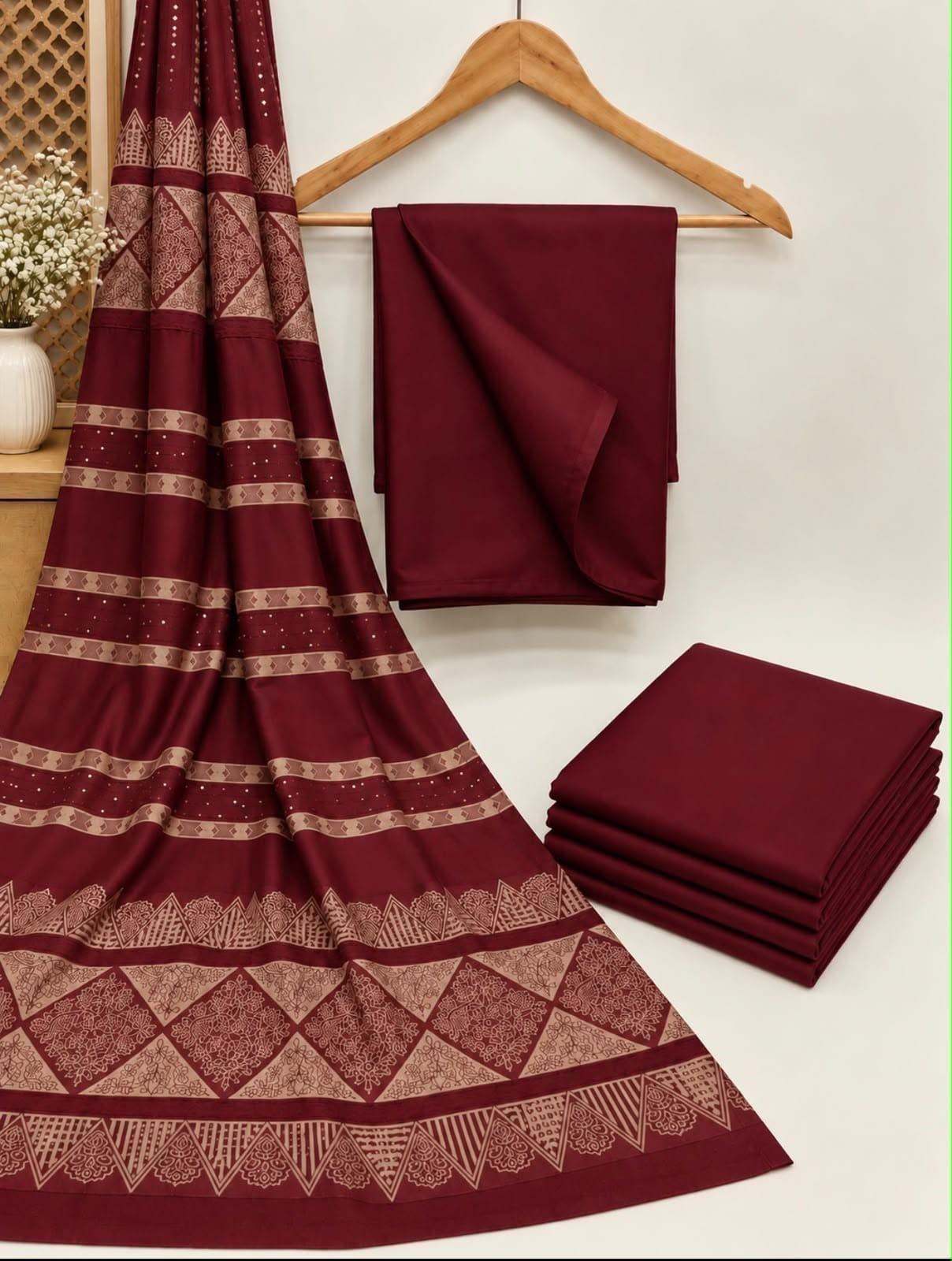 Most Hit Dhanak 3PC Suit - DESIGN 04