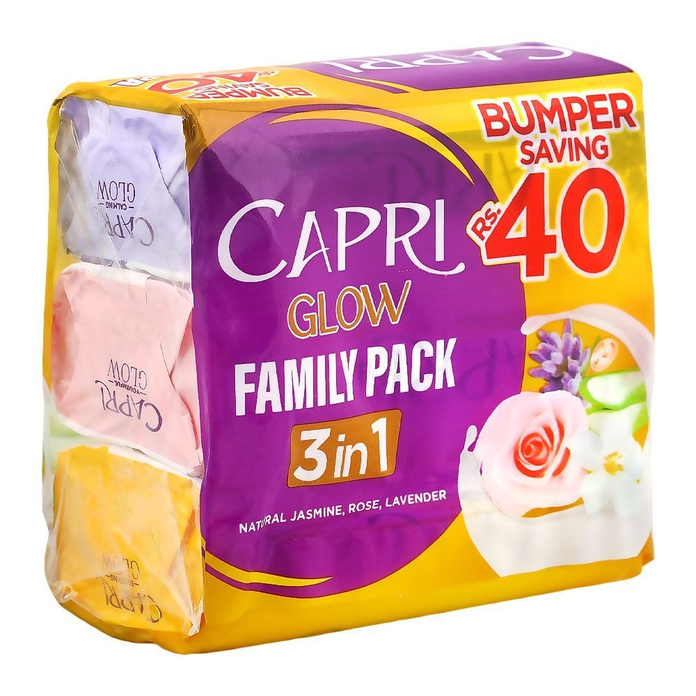 Capri Glow Family Pack 3In1 Soap Rainbow Bundle 120G