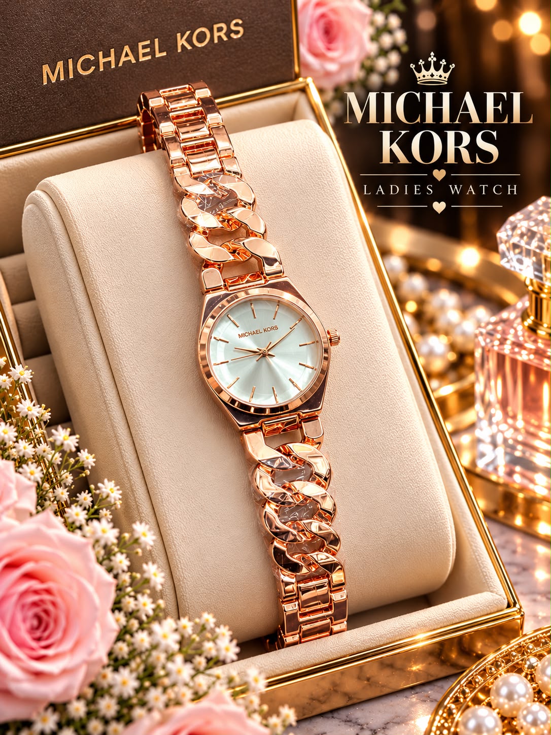 Michael Kors Ladies Chain Watch - DESIGN 02
