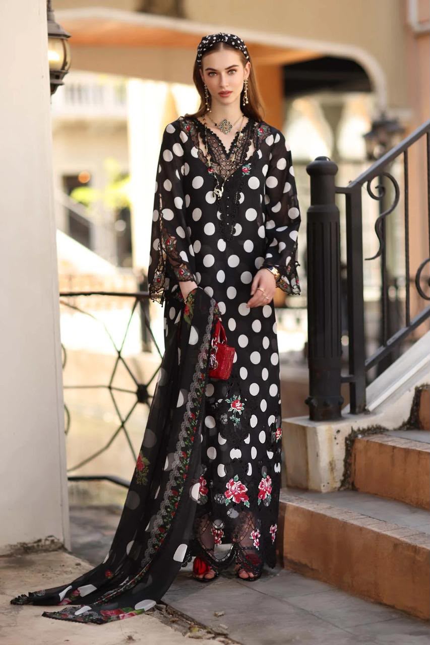 Noor by Saadia Embroidered Chiffon 3pc Sale - Design 03