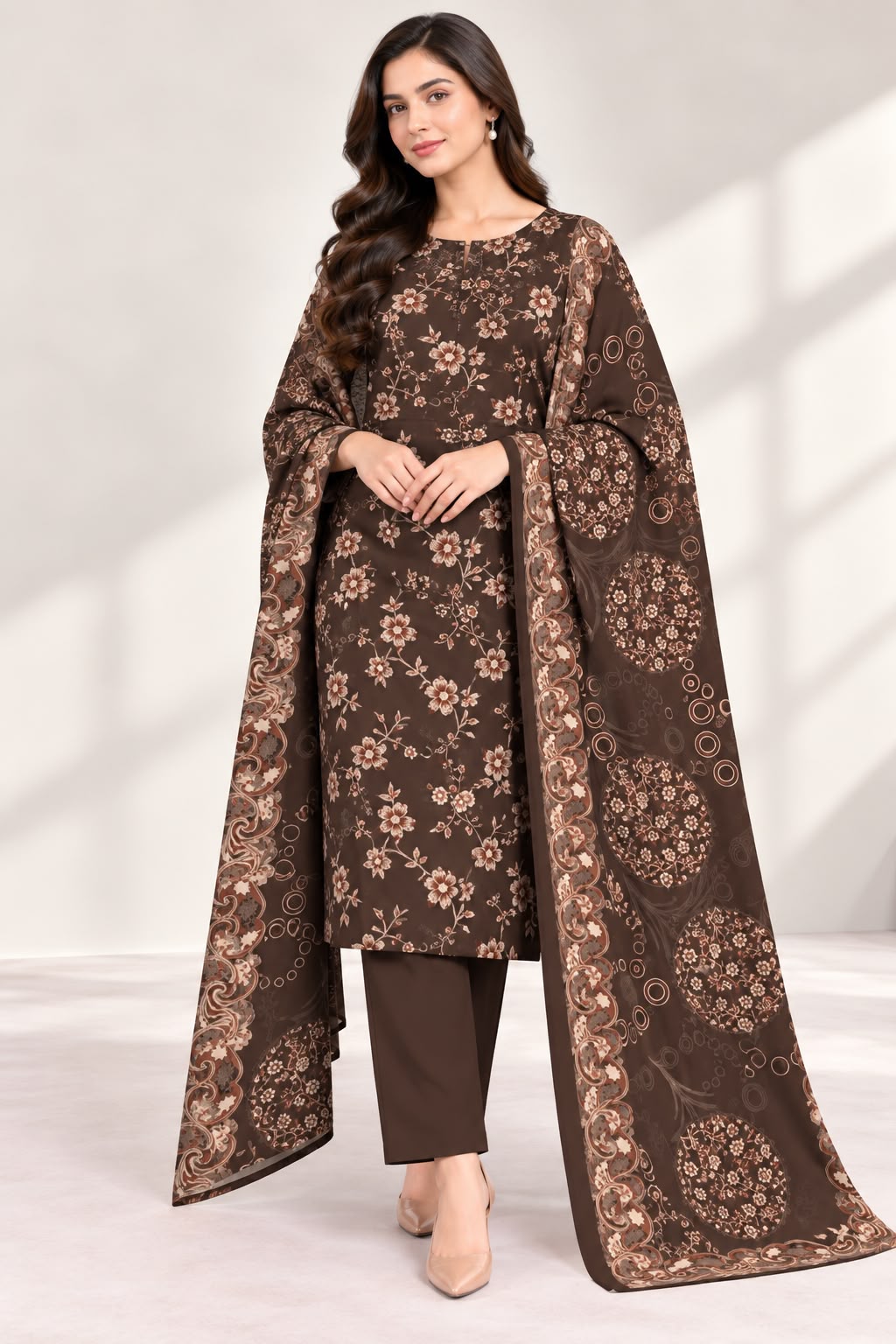 Dhanak Printed Hit Code Unstitched 3pc - DESIGN 10