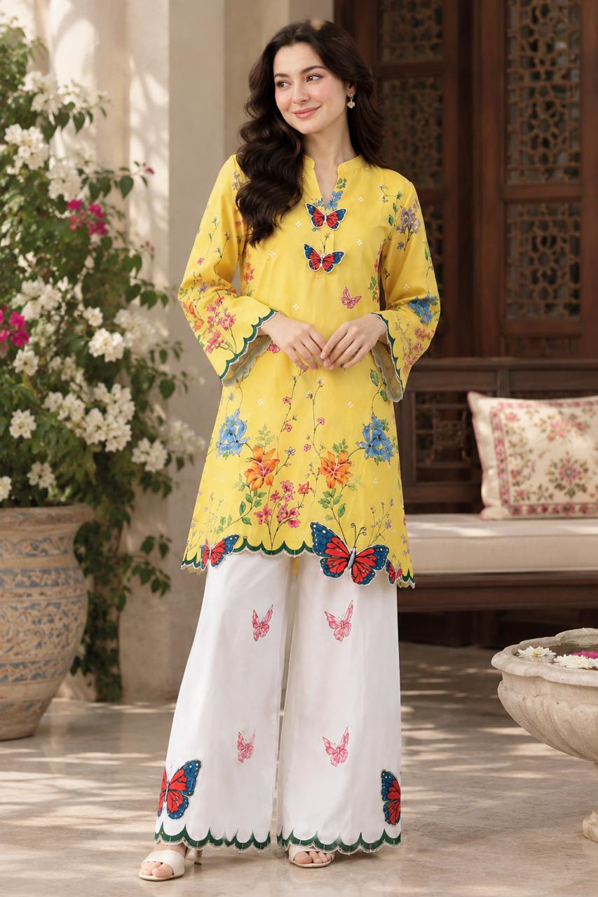 Winter Doria Cotton Butterfly Cutwork 3pc Dress
