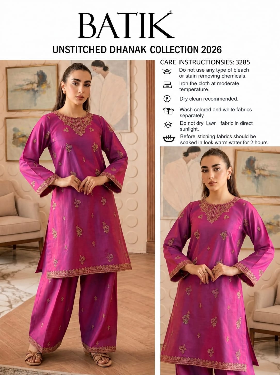 Dhanak Embroidered 2pc - DESIGN 32
