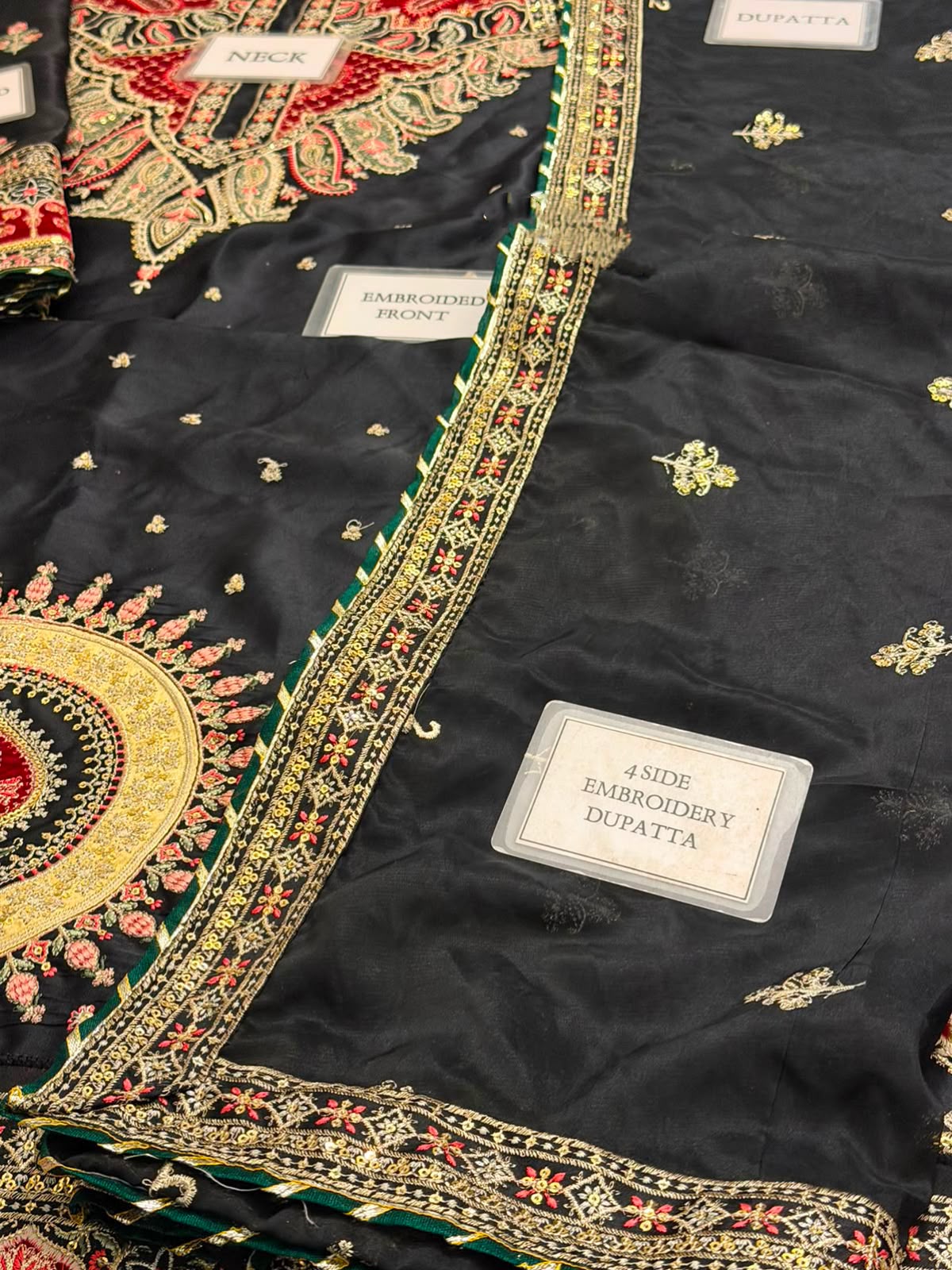 ETHNIC LUXURY KAFTAN SILK COLLECTION EK-E1098 - BLACK