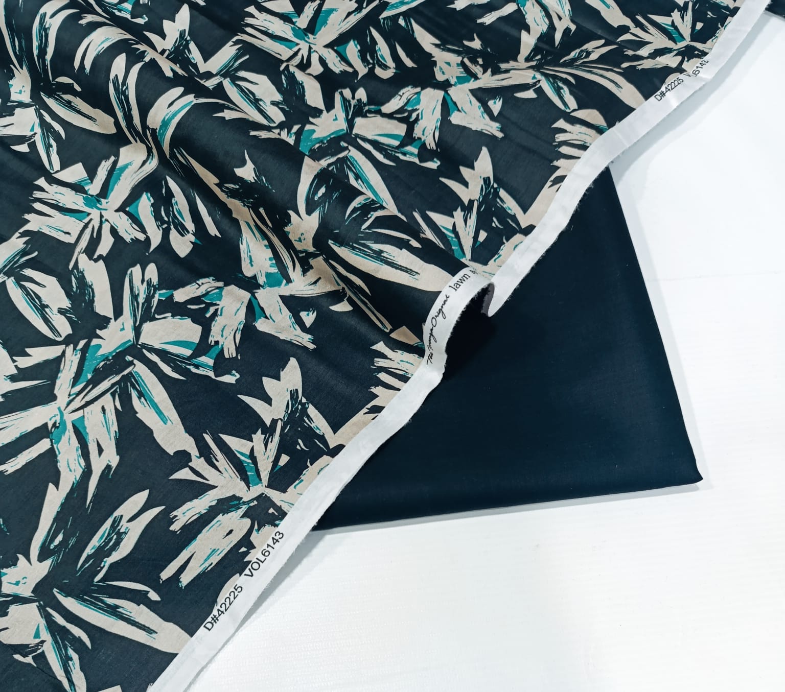 BONANZA 2PC LAWN SUMMER COLLECTION - DARK TEAL LEAF