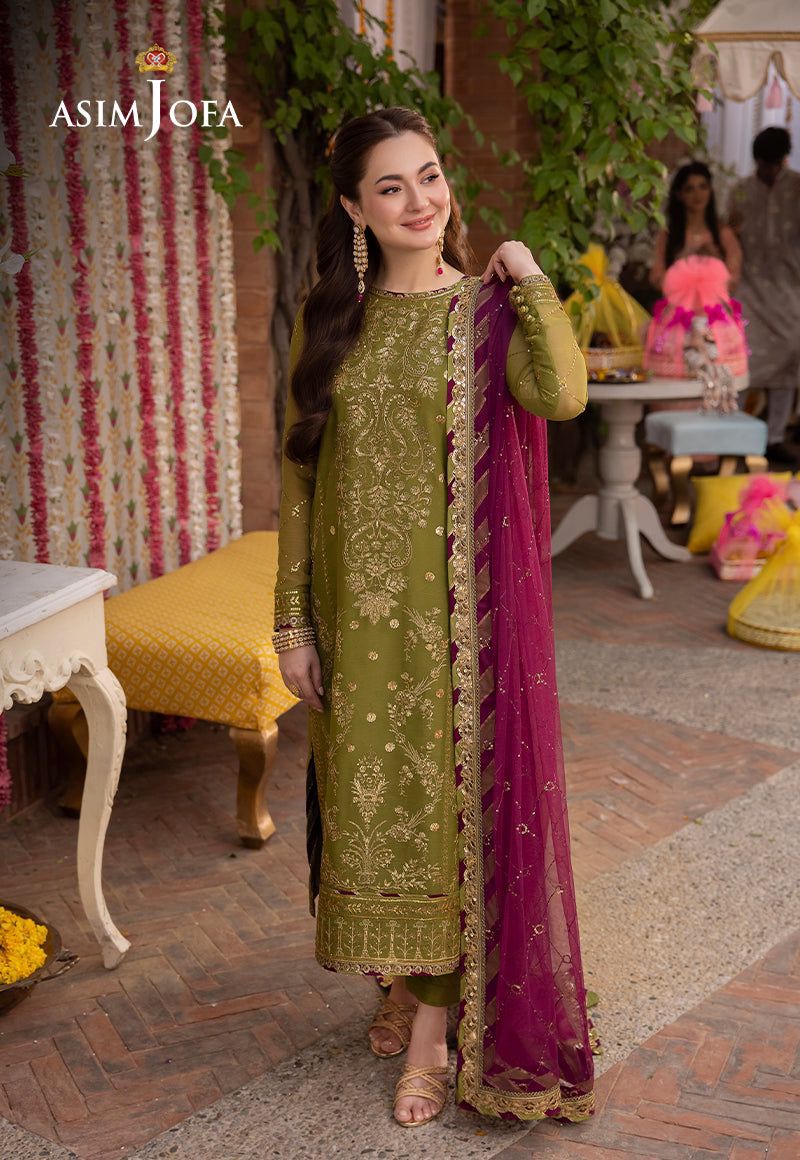 Asim Jofa Chiffon 3PC Suit - DESIGN 02