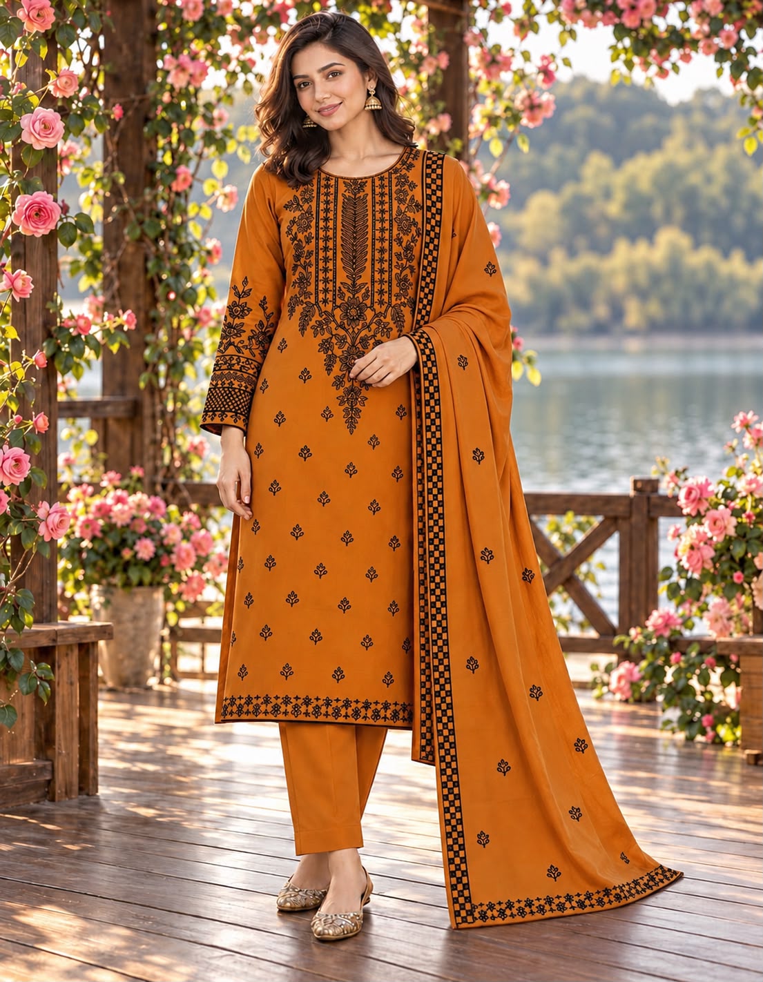 Bareeze Dhanak Embroidered 3PC Suit - DESIGN 03