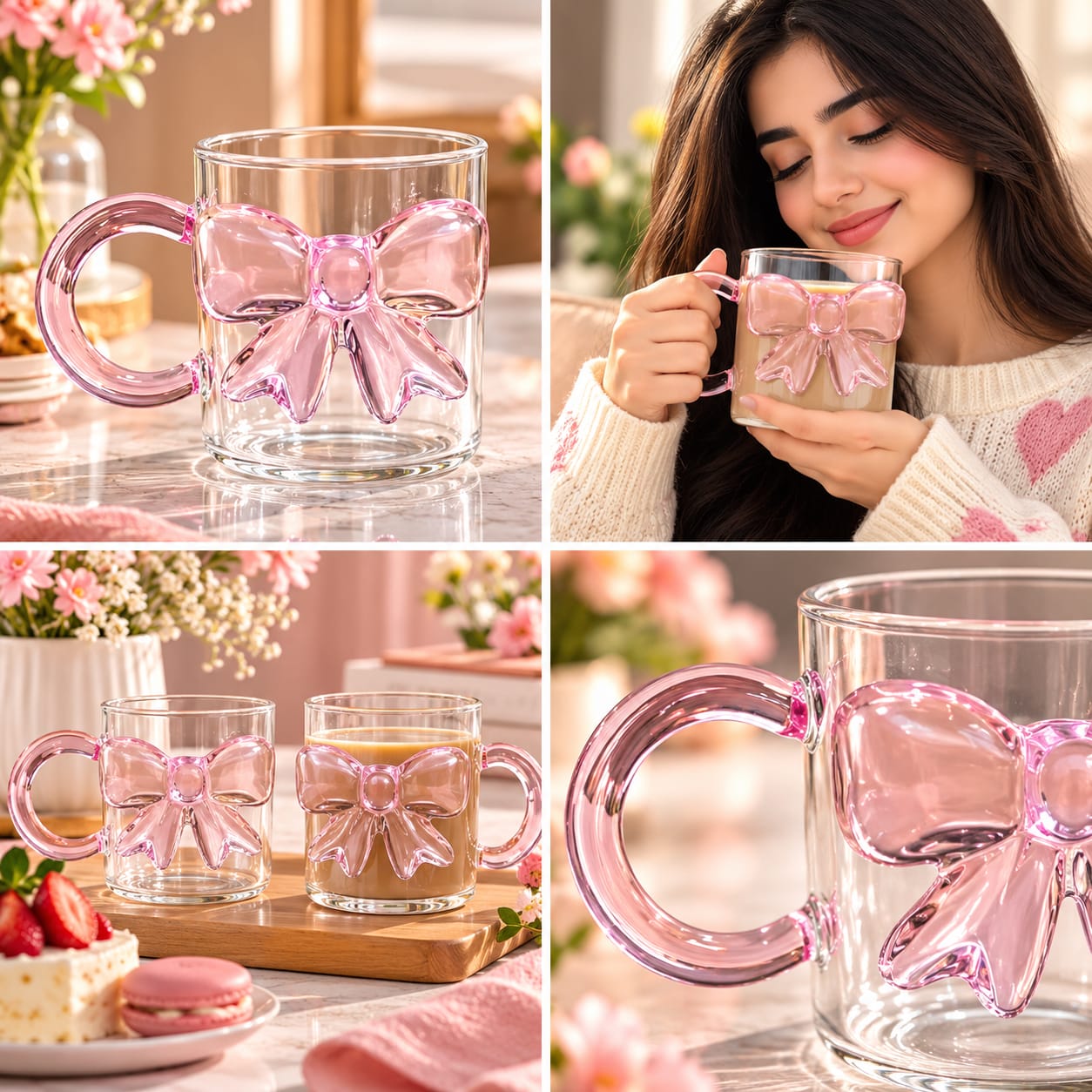 Glass Bow Mug