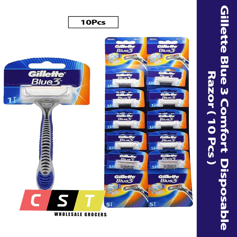 GILLETTE BLUE 3 RAZOR CARD 10 IN 1