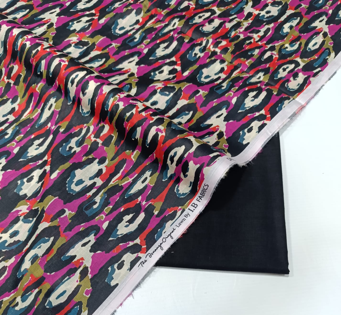 BONANZA 2PC LAWN SUMMER COLLECTION - MAGENTA BLACK