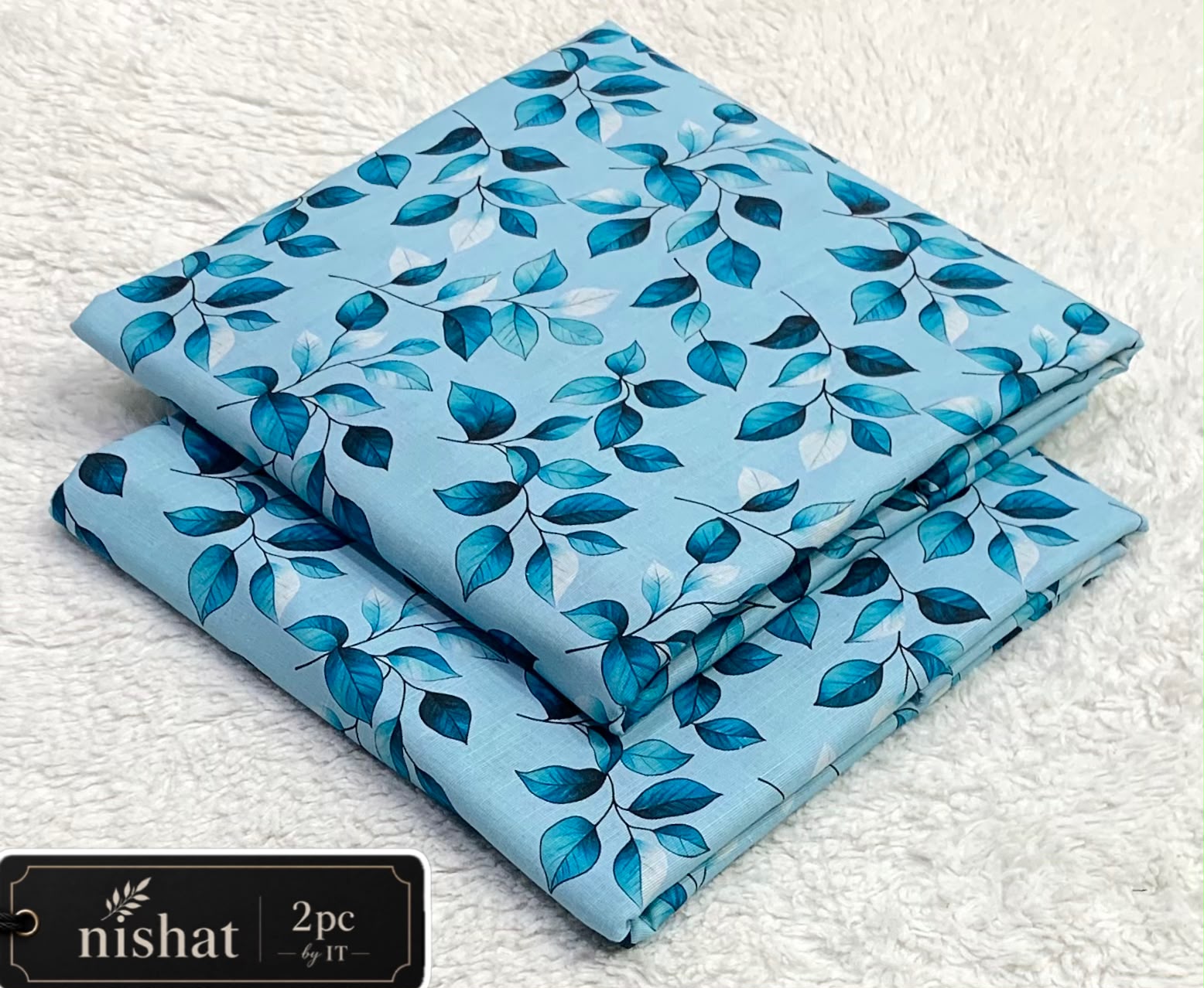NISHAT ALLOVER KHADDAR 2PC BY IT - SKY BLUE