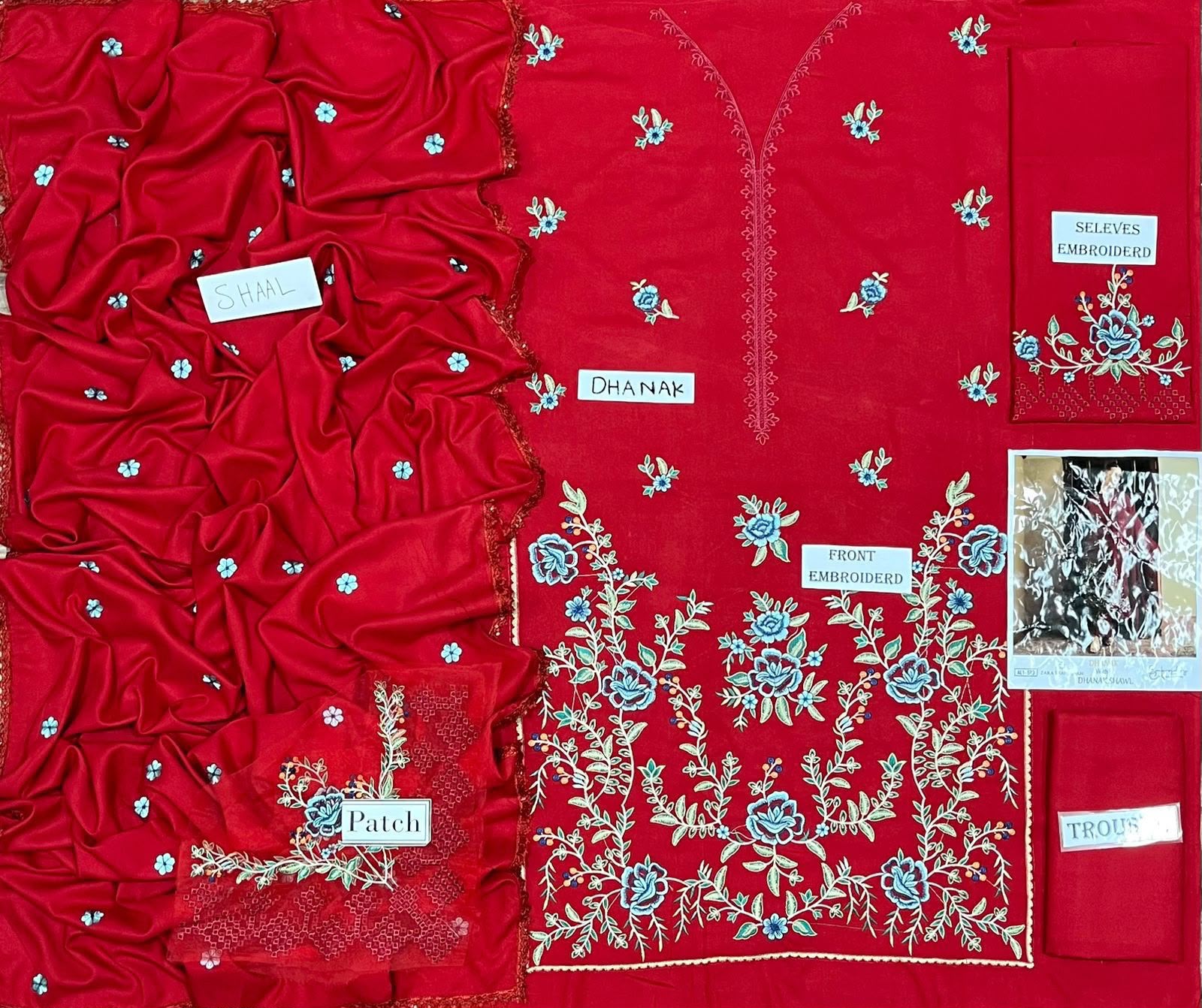 Zara Shah Dhanak Winter Embroidered 3pc Code AL 841 - Design 03