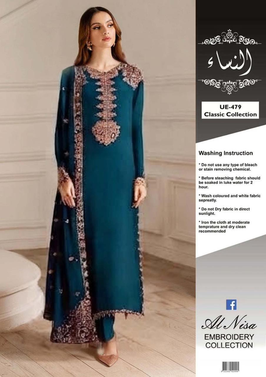 Iznik UE-479 Luxury Formals Chiffon 3pc - DESIGN 03