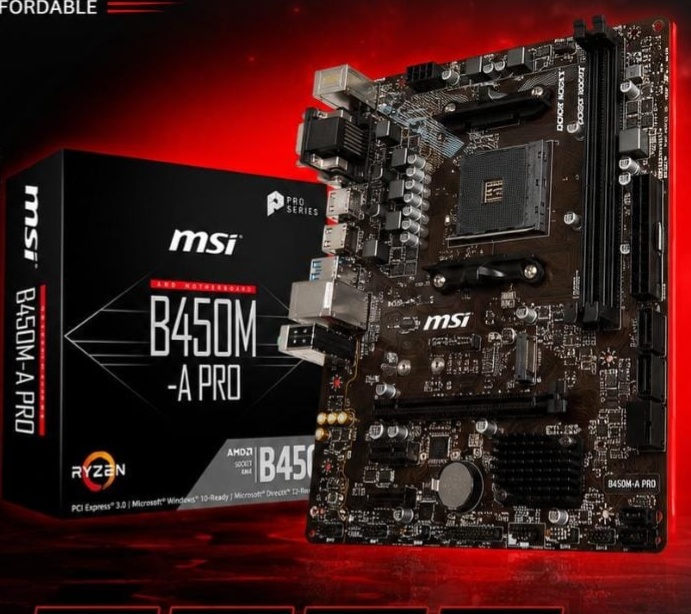 MSI B450M-A PRO MOTHERBOARD (AM4)
