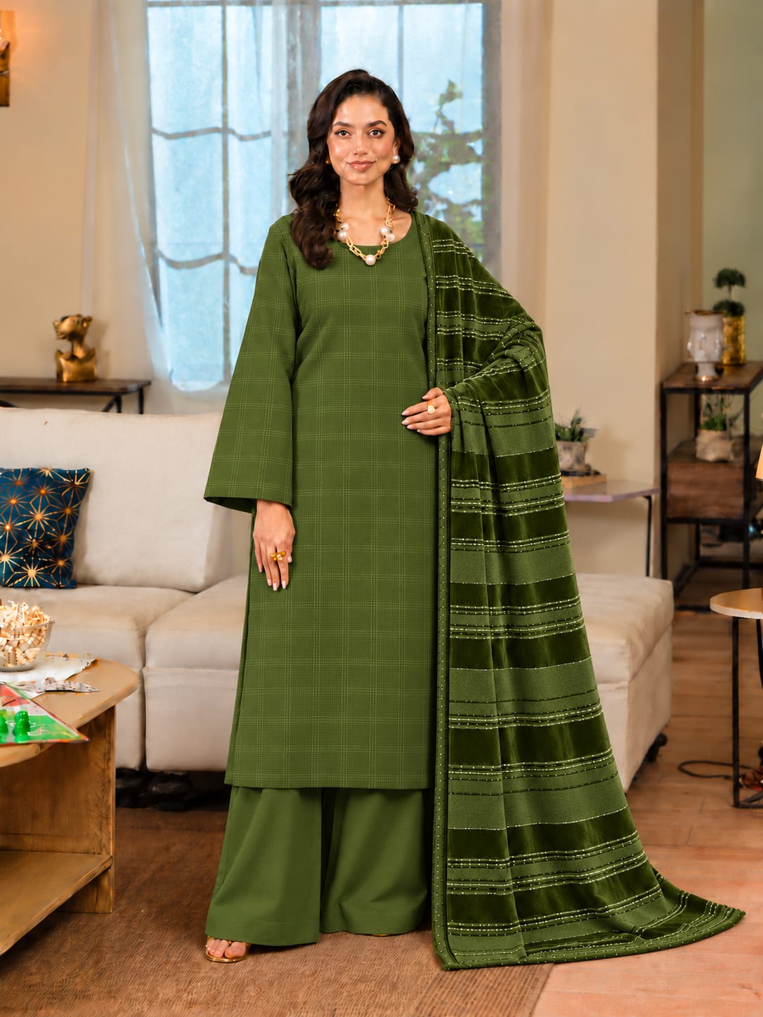 Bareeze Dhanak Marina 3PC Suit - DESIGN 01