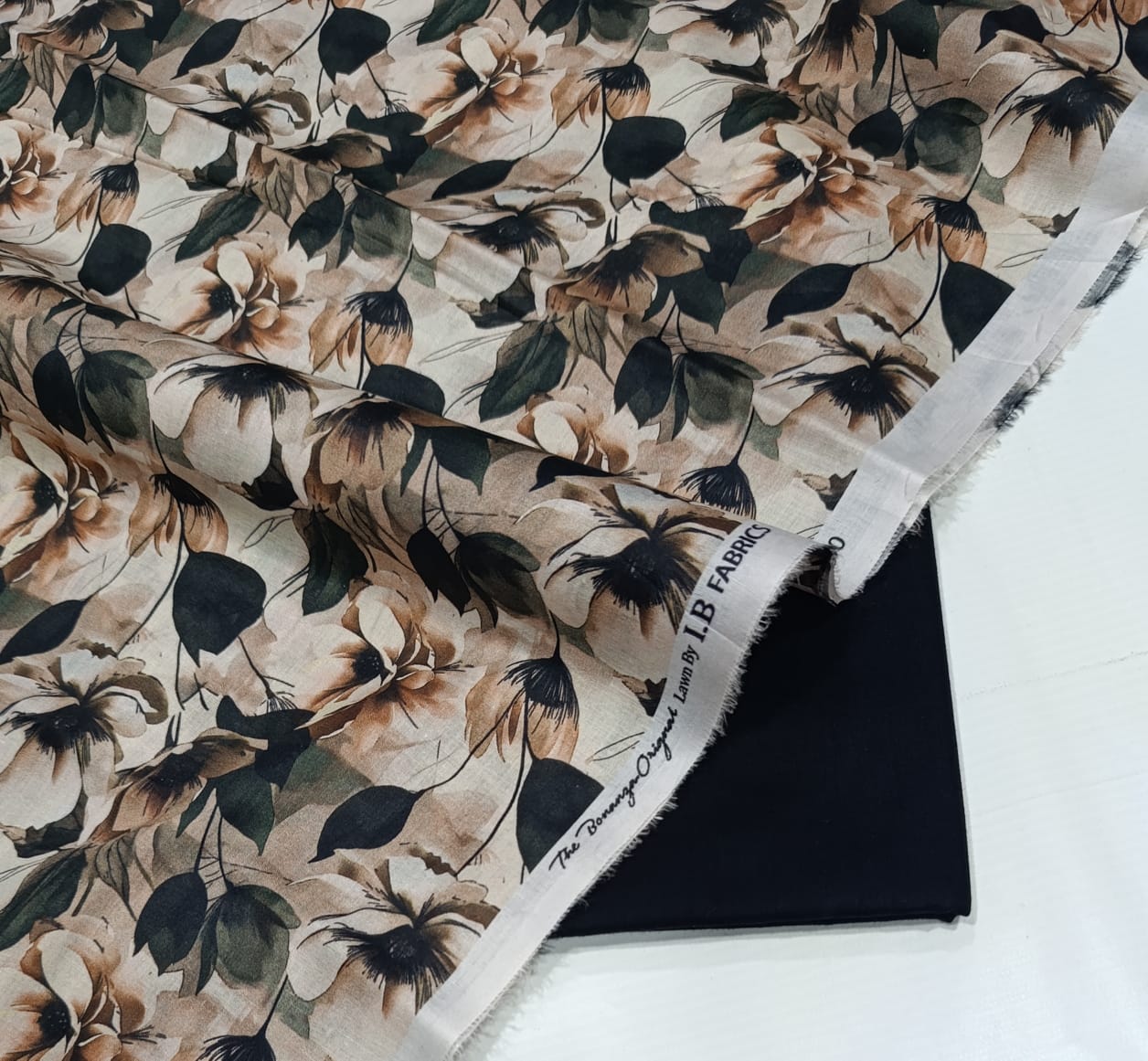 BONANZA 2PC LAWN SUMMER COLLECTION - BLACK FLORAL