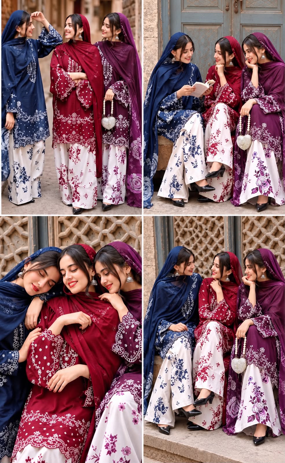 Baroque Chiffon Unstitched 3PC Suit - DESIGN 03