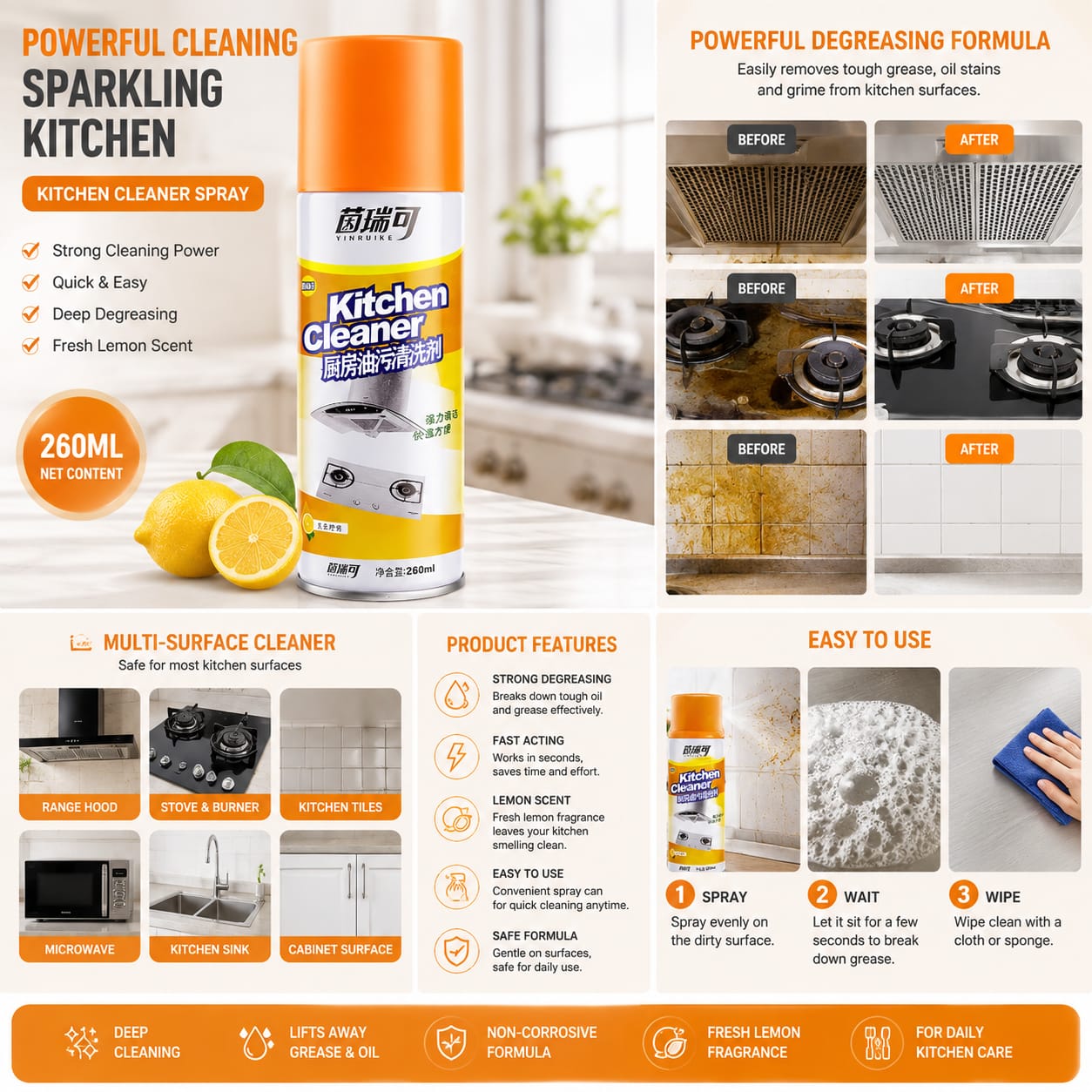 Kitchen Cleaner Spray 260ml