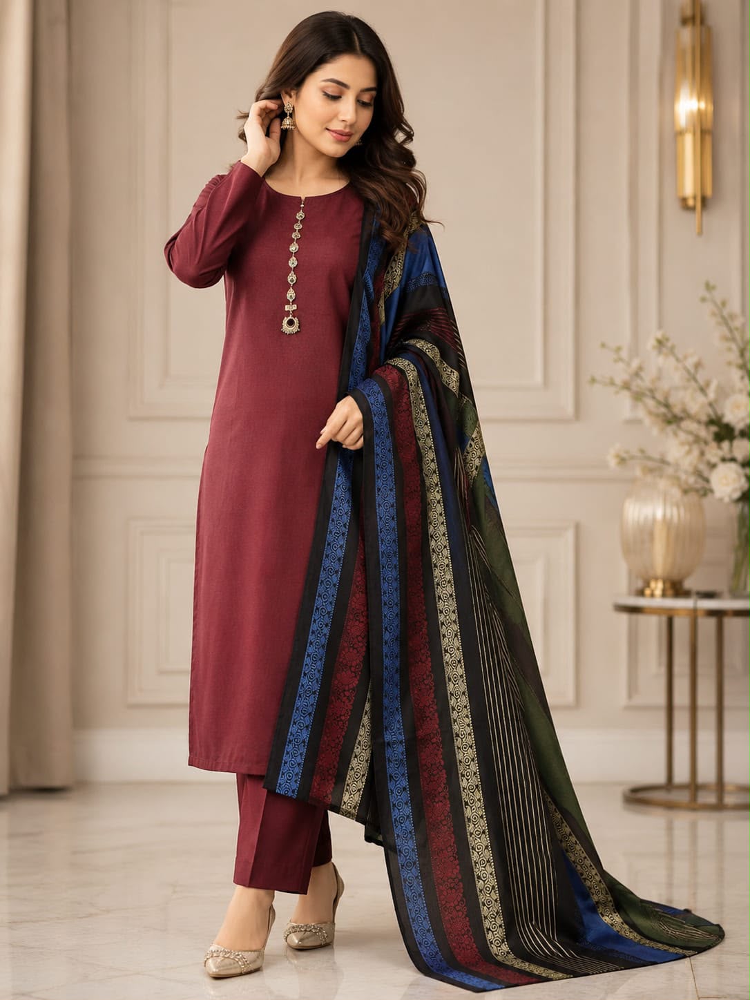Khaadi Marina 3PC Suit - DESIGN 10