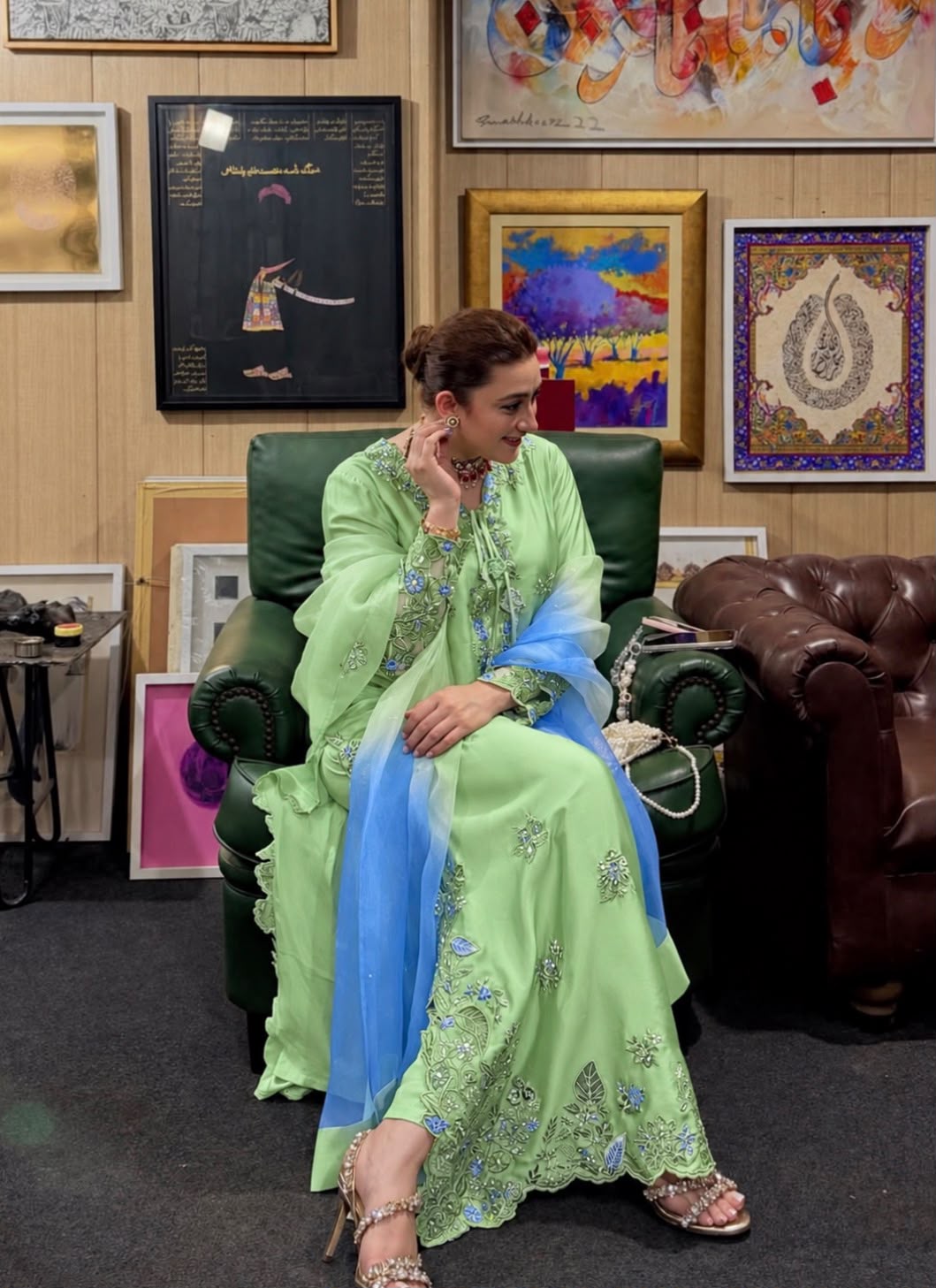 Zona Shahan Silk Embroidered 3PC Suit - DESIGN 02