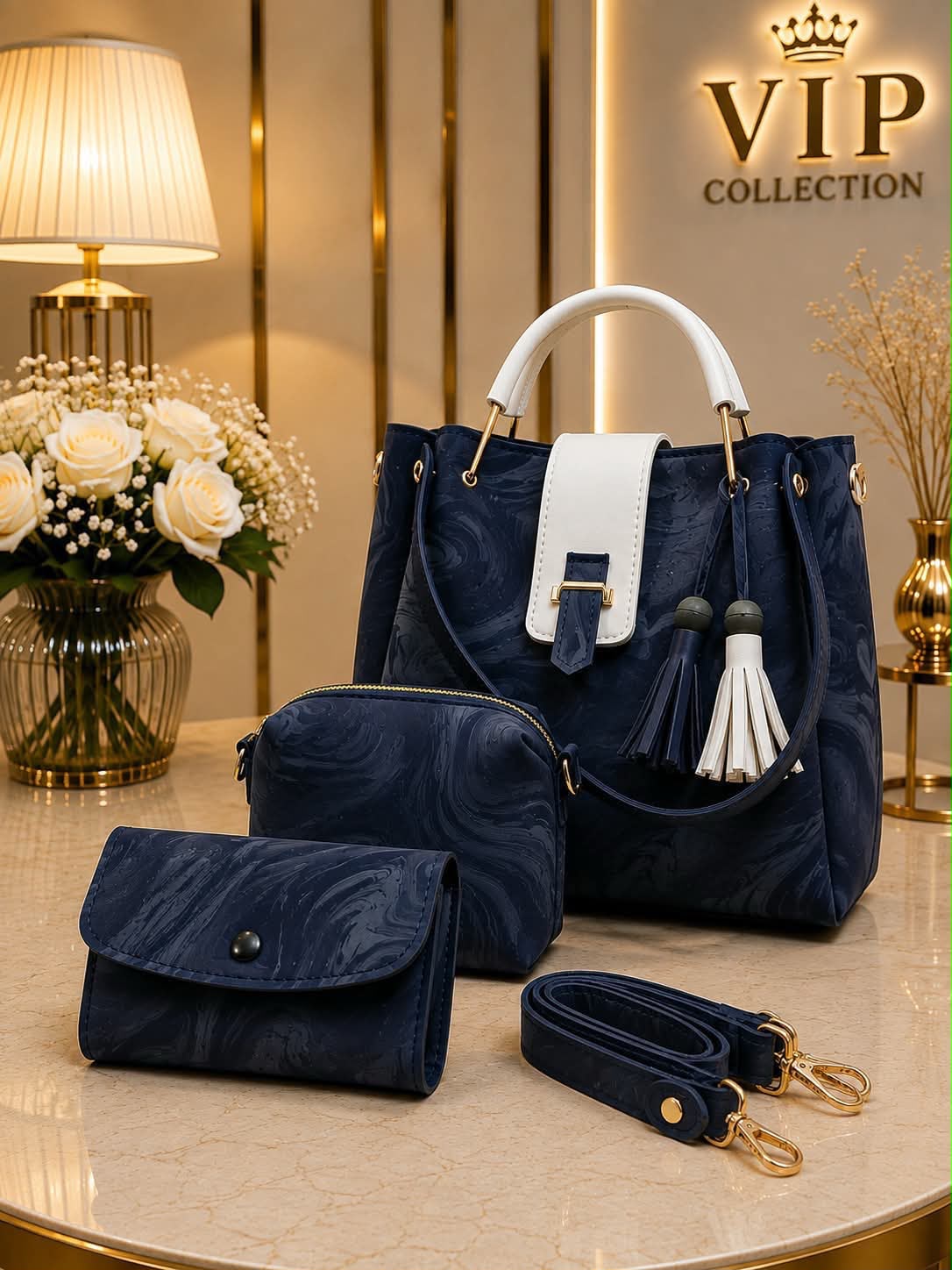 3 Pcs Shoulder Bag Set for Girls - DESIGN 01