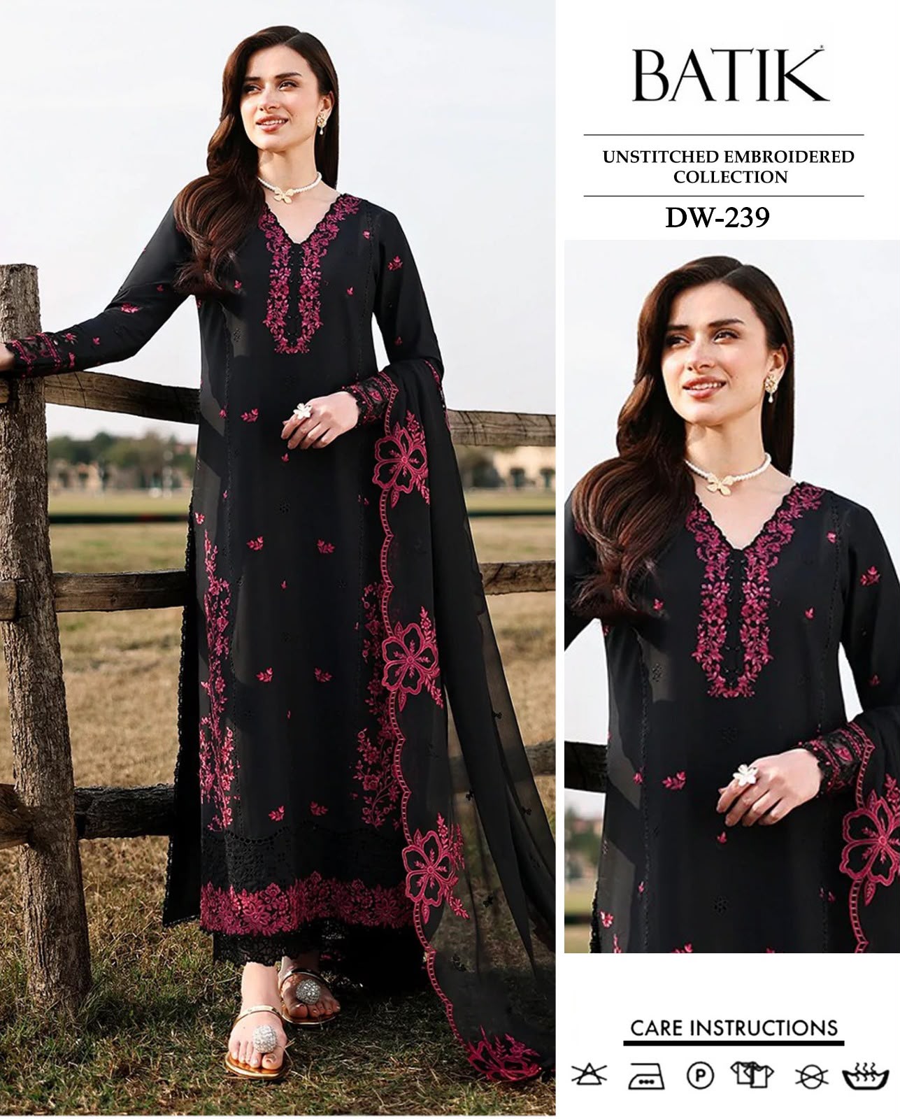 Royal Winter Edition Dhanak Embroidered 3PC Suit D#DW239 - DESIGN 01